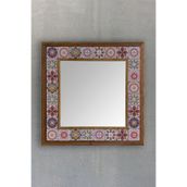 Oscar Stone Decor Masif Çerçeveli Mozaik Taş Ayna 43 Cm X 43 Cm (morocco-etnik Desen) AYN4040-094