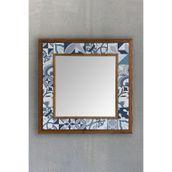 Oscar Stone Decor Masif Çerçeveli Mozaik Taş Ayna 43 Cm X 43 Cm (Morocco-Etnik Desen) Ayn4040-096
