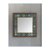 Oscar Stone Decor Masif Çerçeveli Mozaik Taş Ayna 43 Cm X 43 Cm (morocco-etnik Desen) AYN4040-097