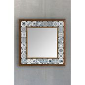 Oscar Stone Decor Masif Çerçeveli Mozaik Taş Ayna 43 Cm X 43 Cm (morocco-etnik Desen) AYN4040-098