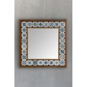 Oscar Stone Decor Masif Çerçeveli Mozaik Taş Ayna 43 Cm X 43 Cm (morocco-etnik Desen) AYN4040-099