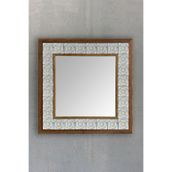 Oscar Stone Decor Masif Çerçeveli Mozaik Taş Ayna 43 Cm X 43 Cm (Morocco-Etnik Desen) Ayn4040-102