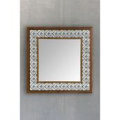 Oscar Stone Decor Masif Çerçeveli Mozaik Taş Ayna 43 Cm X 43 Cm (morocco-etnik Desen) AYN4040-106