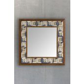 Oscar Stone Decor Masif Çerçeveli Mozaik Taş Ayna 43 Cm X 43 Cm (morocco-etnik Desen) AYN4040-108