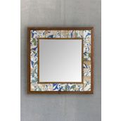 Oscar Stone Decor Masif Çerçeveli Mozaik Taş Ayna 43 Cm X 43 Cm (morocco-etnik Desen) AYN4040-111
