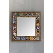 Oscar Stone Decor Masif Çerçeveli Mozaik Taş Ayna 43 Cm X 43 Cm (morocco-etnik Desen) AYN4040-112