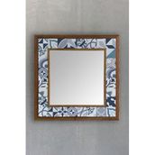 Oscar Stone Decor Masif Çerçeveli Mozaik Taş Ayna 43 Cm X 43 Cm (Morocco-Etnik Desen) Ayn4040-113