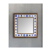 Oscar Stone Decor Masif Çerçeveli Mozaik Taş Ayna 43 Cm X 43 Cm (NAZAR BONCUĞU) AYN4040-088