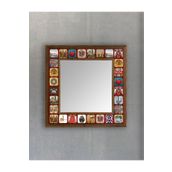 Oscar Stone Decor Masif Çerçeveli Mozaik Taş Ayna 43 Cm X 43 Cm Osmanlı Kolaj AYN4040-063