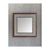 Oscar Stone Decor Masif Çerçeveli Mozaik Taş Ayna 43 Cm X 43 Cm Seramik Desenli Ayn4040-057