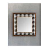Oscar Stone Decor Masif Çerçeveli Mozaik Taş Ayna 43 Cm X 43 Cm Seramik Desenli Ayn4040-061