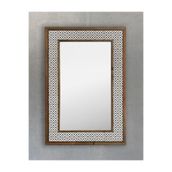 Oscar Stone Decor Masif Çerçeveli Mozaik Taş Ayna 43 cm X 63 cm Seramik Ayna Desen AYN4060-003
