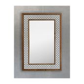 Oscar Stone Decor Masif Çerçeveli Mozaik Taş (doğal-mermer) Ayna 43 cm X 63 cm Seramik Desenli AYN4060-058