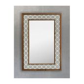 Oscar Stone Decor Masif Çerçeveli Mozaik Taş Doğal Mermer Ayna 43 cm X 63 cm Seramik Desenli AYN4060-059