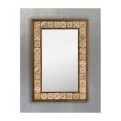Oscar Stone Decor Masif Çerçeveli Mozaik Taş (doğal-mermer) Ayna 43x63cm Seramik Desenli AYN4060-075