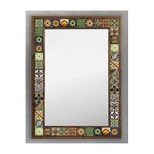 Oscar Stone Decor Masif Çerçeveli Mozaik Taş (mermer) Ayna 53 X 73 Cm Seramik Desenli AYN5070-027