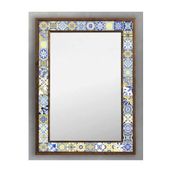 Oscar Stone Decor Masif Çerçeveli Mozaik Taş (mermer) Ayna 53x73 Cm Morocco-seramik Desenli AYN5070-092