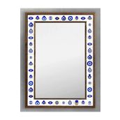 Oscar Stone Decor Masif Çerçeveli Mozaik Taş (mermer) Ayna 53x73 Cm Nazar Boncuğu Balkon AYN5070-088