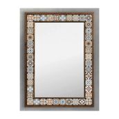 Oscar Stone Decor Masif Çerçeveli Mozaik Taş (mermer) Ayna 53x73 Cm (tile-etnik-seramik Desenli) AYN5070-071