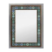 Oscar Stone Decor Masif Çerçeveli Mozaik Taş (mermer) Ayna 53x73 Cm (tile-seramik Desenli) Dresuar