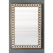 Oscar Stone Decor Masif Çerçeveli Mozaik Taş Mermer Ayna 63 Cm X 93 Cm Seramik Desenli AYN6090-045