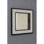 Oscar Stone Decor Masif Siyah Çerçeveli Mozaik Taş Ayna 43 Cm X 43 Cm (-morocco-etnik Desen) AYN4040-006