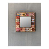 Oscar Stone Decor Oscar Stone Ahşap Çerçeveli Mozaik Doğaltaş Ayna 33 Cm X 33 Cm AYN-040