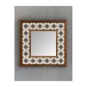 Oscar Stone Decor Oscar Stone Ahşap Çerçeveli Mozaik Doğaltaş Ayna 33 Cm X 33 Cm AYN-045