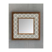 Oscar Stone Decor Oscar Stone Ahşap Çerçeveli Mozaik Doğaltaş Ayna 33 Cm X 33 Cm Ayn-059