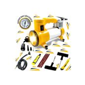 Oto Araç Lastik Şişirme Pompası Metal Gövde Kompresör 140 Psi aydınlatma ışıklı