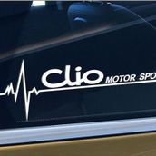 Oto Clio Nabız Kalp Atışı Sticker 2 Adet Sağ Sol Kelebek Cam