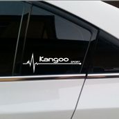 Oto Kangoo Nabız Kalp Atışı Sticker 2 Adet Kelebek Cam