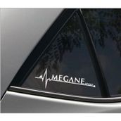 Oto Megane 2 Nabız Kalp Atışı Sticker 2 Adet Kelebek Cam