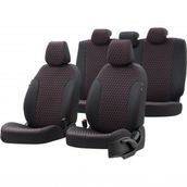 Otom Alfa Romeo 147 2001-2009 Özel Üretim Amsterdam Design Deri Siyah - Kırmızı Oto Koltuk Kılıfı