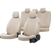 Otom Citroen C3 Picasso 2008-2013 Özel Üretim Madrid Design Deri Bej Oto Koltuk Kılıfı
