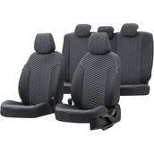 Otom Fiat Punto 2006-2017 Özel Üretim Tokyo Design Deri Siyah - Beyaz Oto Koltuk Kılıfı
