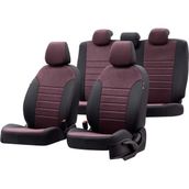 Otom Seat Arona 2018-2020 Özel Üretim Milano Design Bordo - Siyah Oto Koltuk Kılıfı