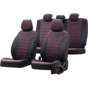 Otom Toyota Corolla 2002-2007 Özel Üretim Milano Design Bordo - Siyah Oto Koltuk Kılıfı