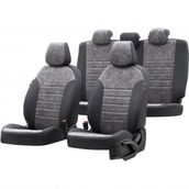 Otom Toyota Corolla 2002-2007 Özel Üretim Milano Design Füme - Siyah Oto Koltuk Kılıfı