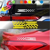 Otomarketin 2 Adet Size Özel Damalı Sport Oto Sticker