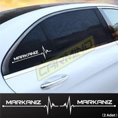 Otomarketin 2 Adet Size Özel Kalp Atışı Ritim Oto Sticker