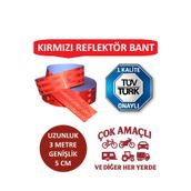 Otopeksan Reflektör Bant - Fosforlu Bant - Kırmızı - TÜVTÜRK Onaylı - 3 Metre - 5 CM - Düz