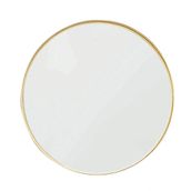 OTTO HOME GOODS Asu 60 cm Metalik Mat Gold Yuvarlak Ahşap Çerçeveli Dekoratif Ayna