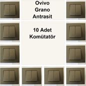 Ovivo Grano Antrasit 10 Adet Komütatör