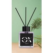 Ox Home Safran Kokulu 100 ml Kare Şişe Bambu Siyah Çubuk Oda Kokusu