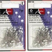 Öz-El 2'Li Cam Başlı Beyaz Toplu İğne 60 Adet 14 Gr 800 136