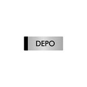 Özarslan Dizayn Departman Kapı İsimliği Depo 7x20 cm Gümüş Renk Metal Yönlendirme Levhası