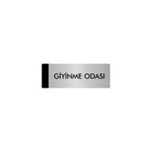 Özarslan Dizayn Departman Kapı İsimliği Giyinme Odası 7x20 cm Gümüş Renk Metal Yönlendirme Levhası