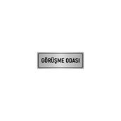 Özarslan Dizayn Departman Kapı İsimliği Görüşme Odası 5x20 cm Gümüş Renk Metal Yönlendirme Levhası