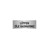 Özarslan Dizayn Departman Kapı İsimliği Lütfen Zile Basmayınız 7x20 cm Gümüş Renk Metal Yönlendirme Levhası
